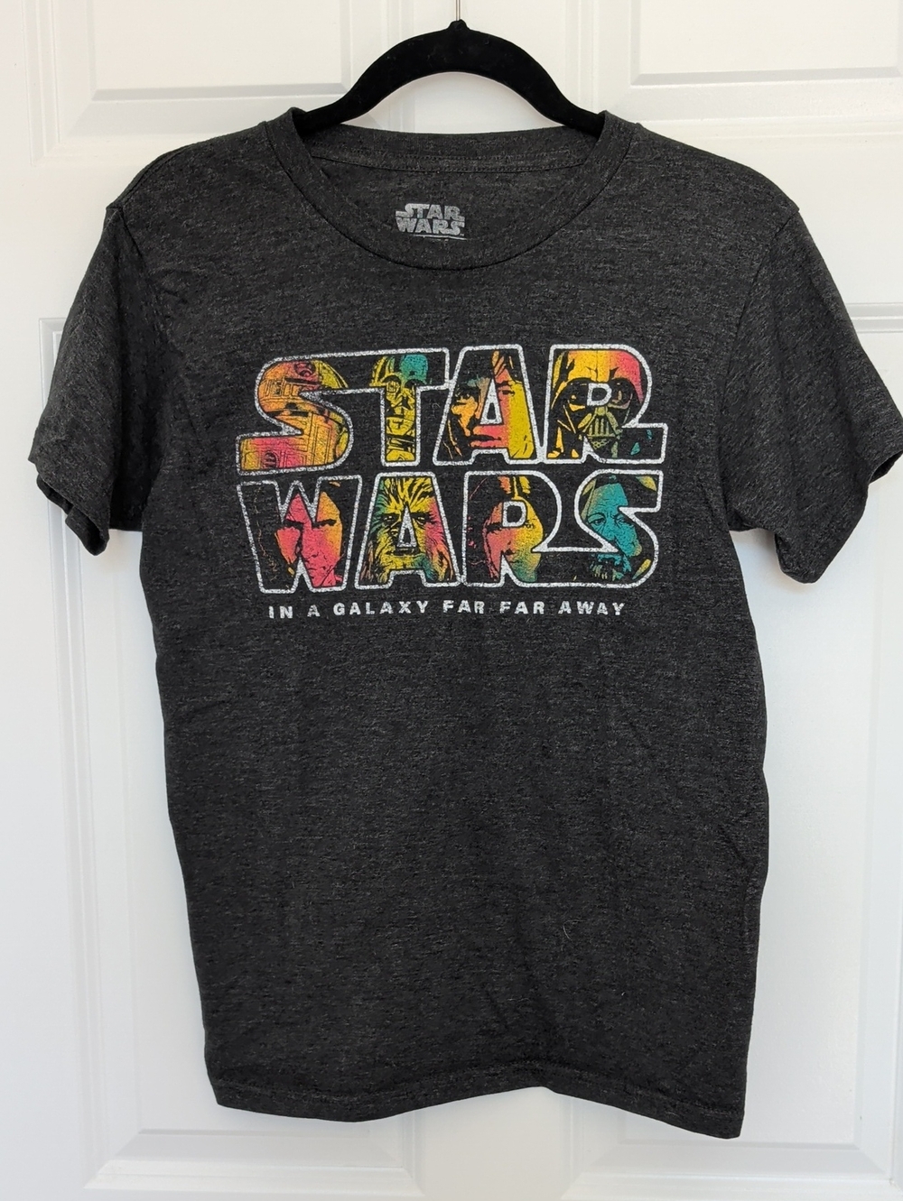 5 For $25 Star Wars Charcoal Short Sleeve Tee with Multicolor Logo